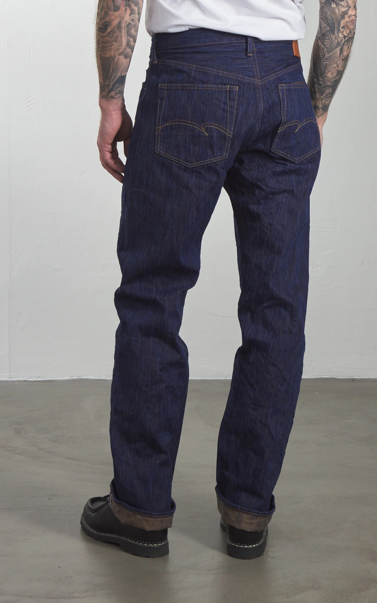 Studio D'Artisan D1905 "Awa Sho-Ai Kakishibu" Regular Straight Selvedge Jeans One Wash Indigo - Image 9