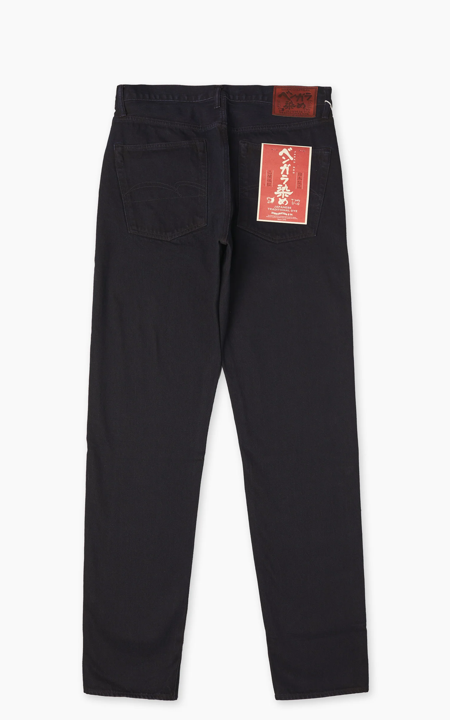 Studio D'Artisan D1908 "Bengala-Dye" Relaxed Tapered Selvedge Jeans Indigo/Red