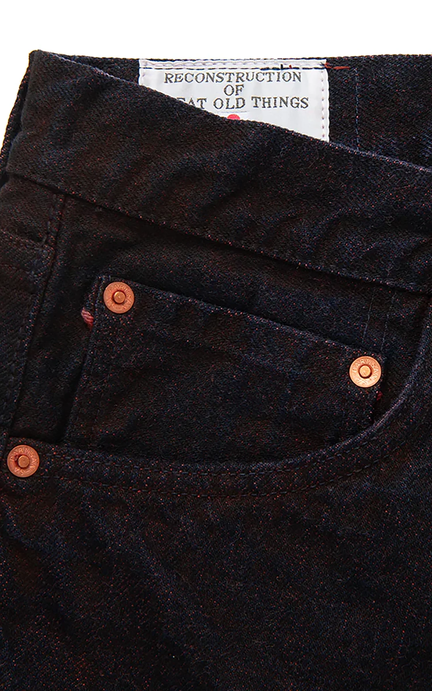 Studio D'Artisan D1908 "Bengala-Dye" Relaxed Tapered Selvedge Jeans Indigo/Red - Image 6