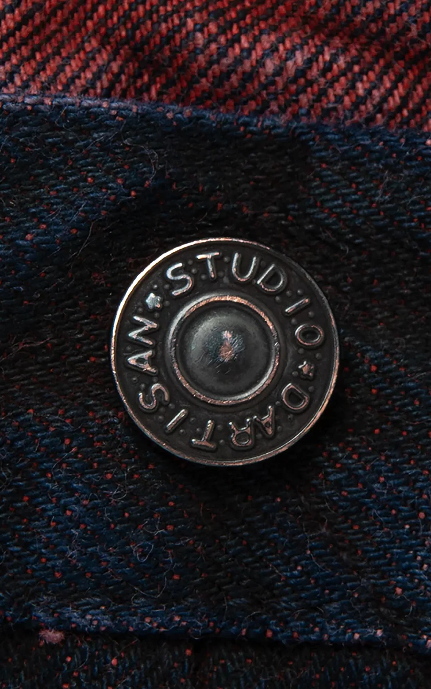 Studio D'Artisan D1908 "Bengala-Dye" Relaxed Tapered Selvedge Jeans Indigo/Red - Image 7