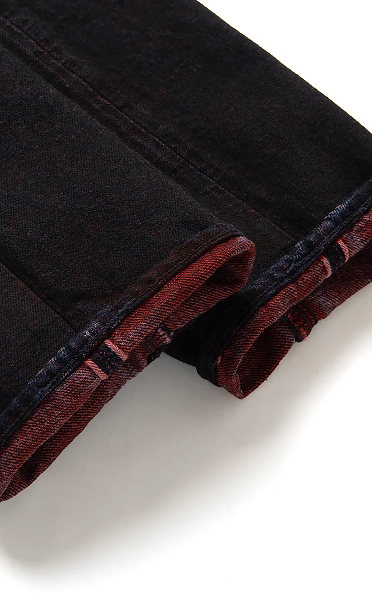 Studio D'Artisan D1908 "Bengala-Dye" Relaxed Tapered Selvedge Jeans Indigo/Red - Image 8