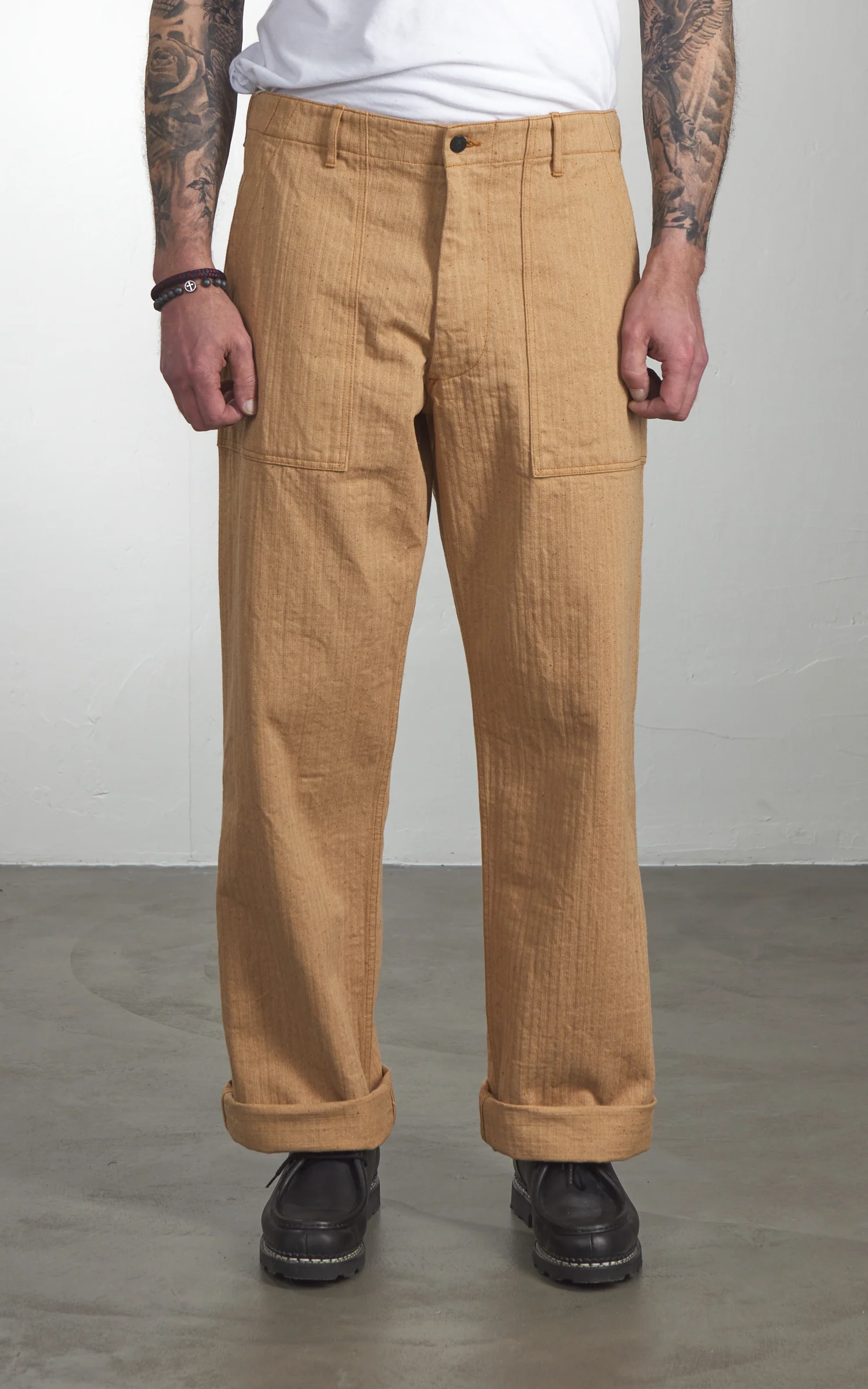 Studio D'Artisan 1917 Fox Cotton Baker Pants Brown - Image 2