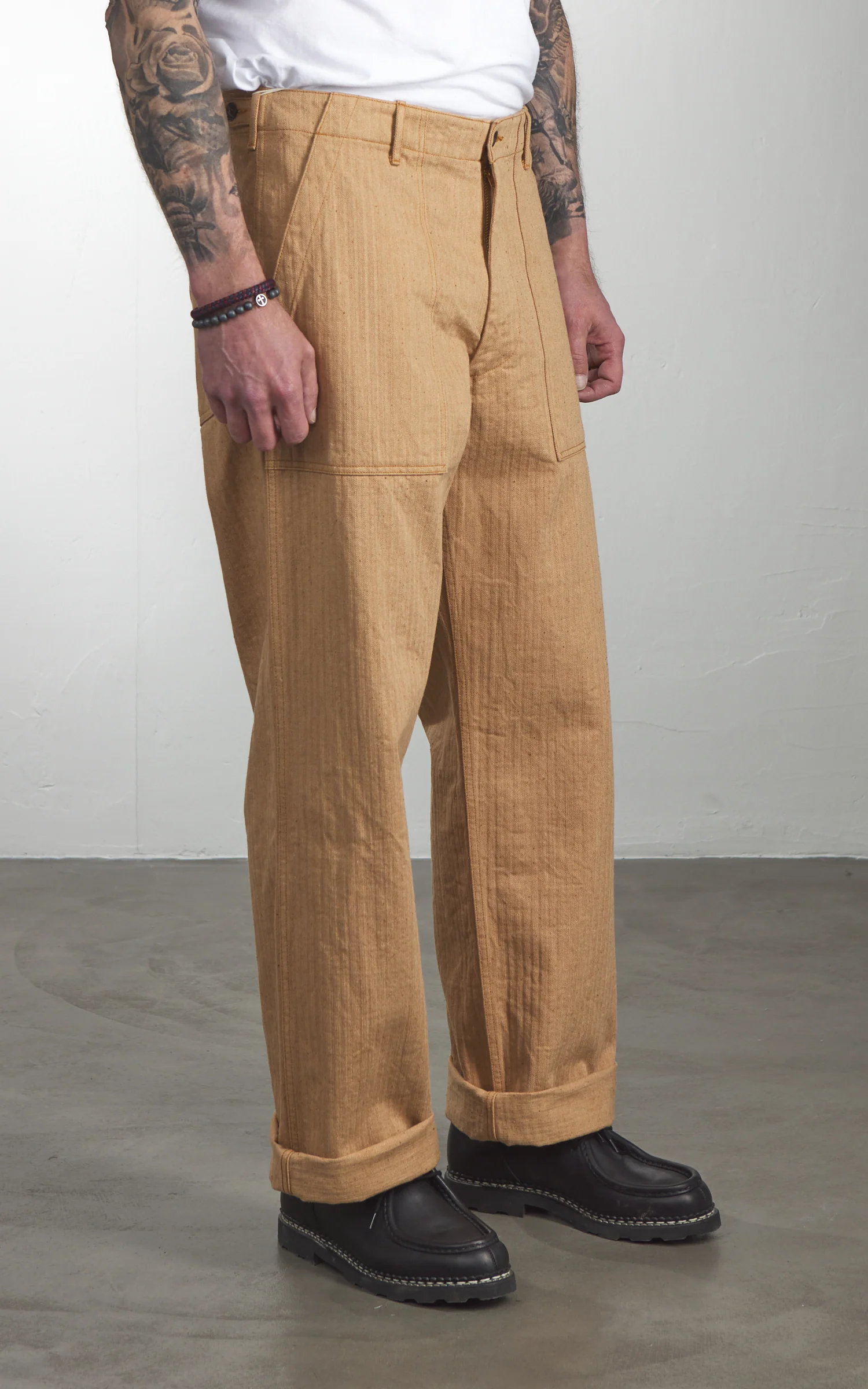 Studio D'Artisan 1917 Fox Cotton Baker Pants Brown - Image 4