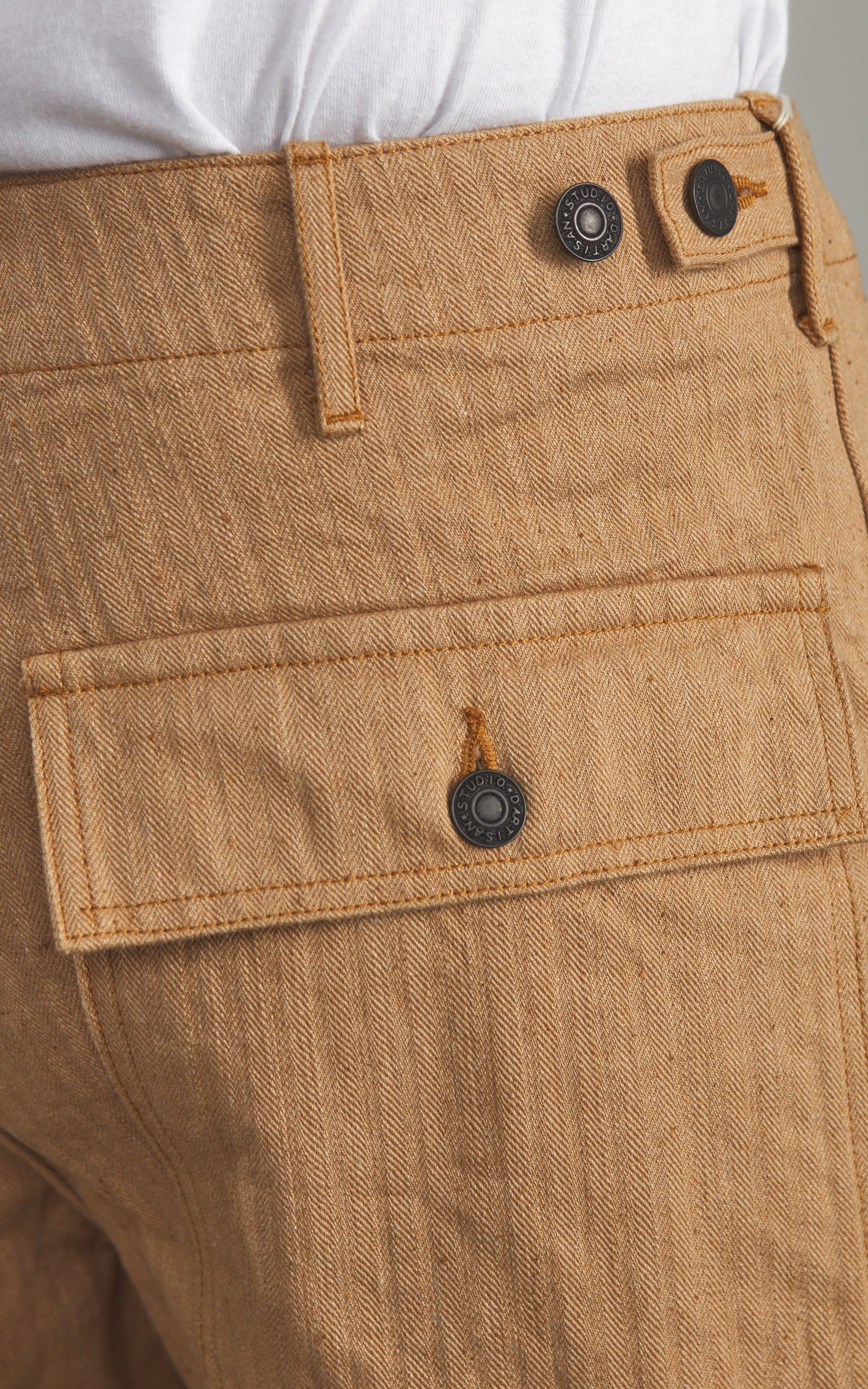 Studio D'Artisan 1917 Fox Cotton Baker Pants Brown - Image 6