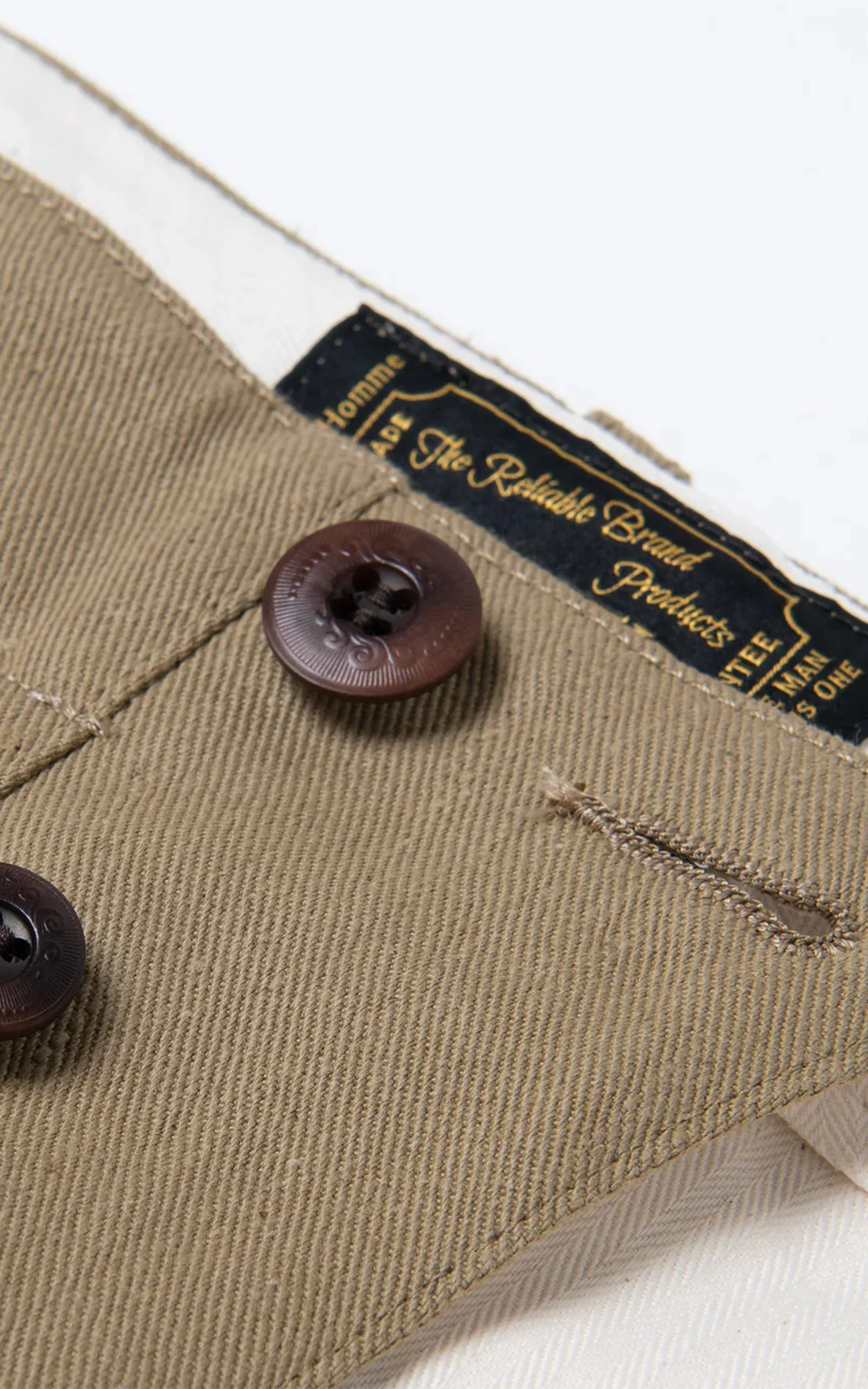 Orgueil OR-1133 Cotton Wide Selvedge Trousers Beige - Image 11