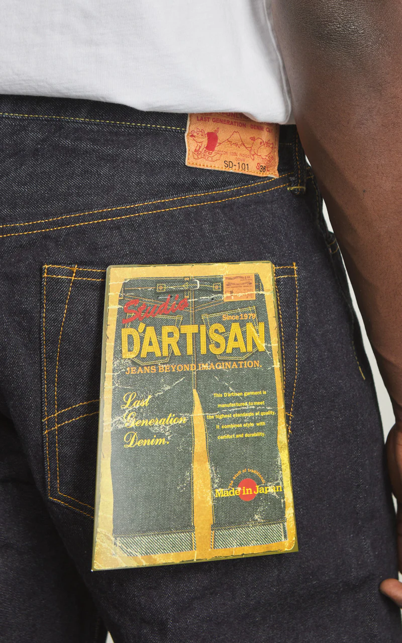 Studio D'Artisan SD-101 Regular Straight Selvedge Jeans One Wash Indigo - Image 7