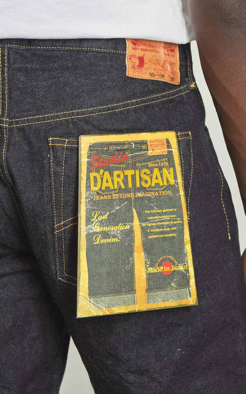 Studio D'Artisan SD-108 Regular Tapered Selvedge Jeans One Wash Indigo - Image 5