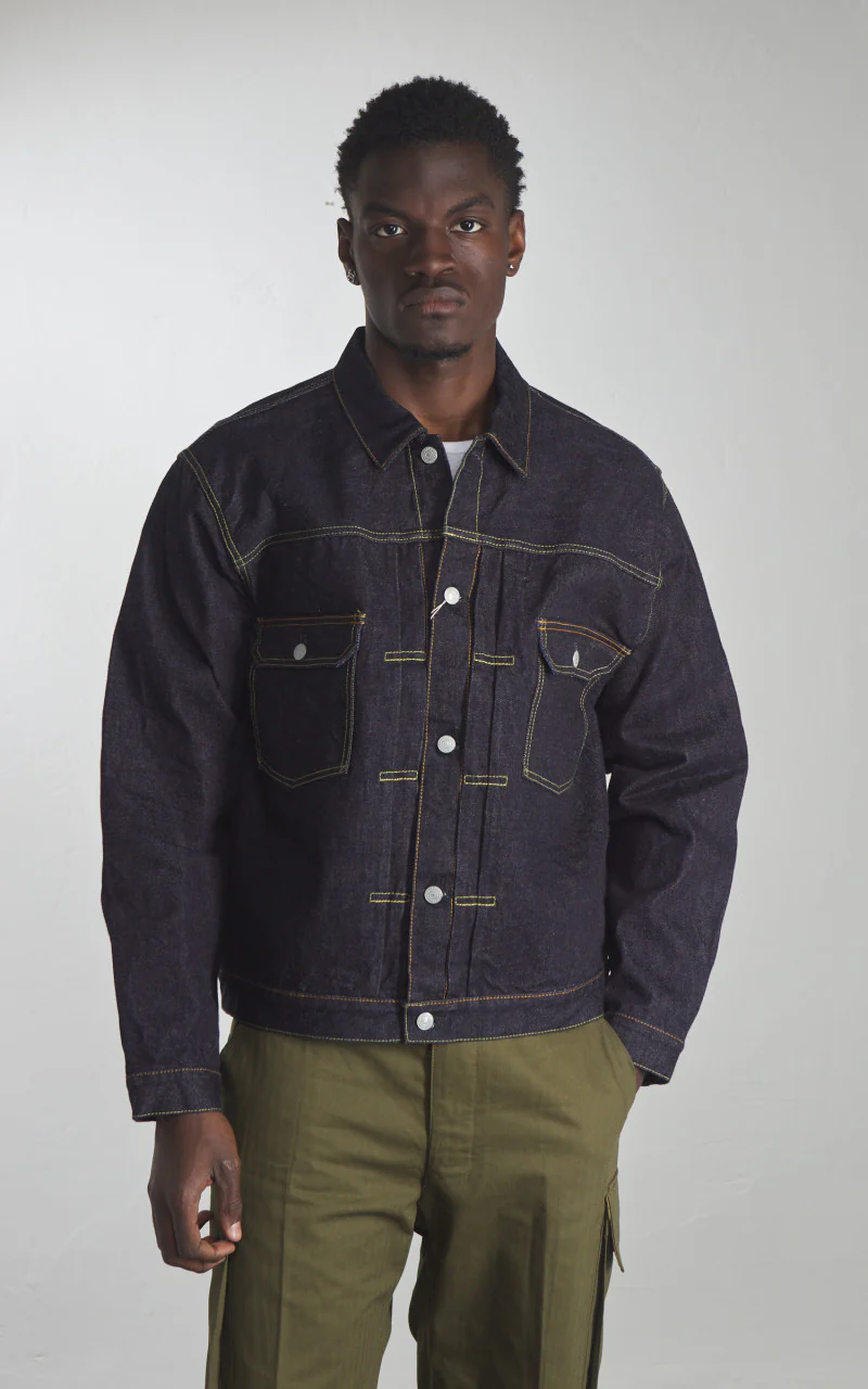 Studio D'Artisan SD-412 Type 2 Selvedge Denim Jacket Indigo - Image 2