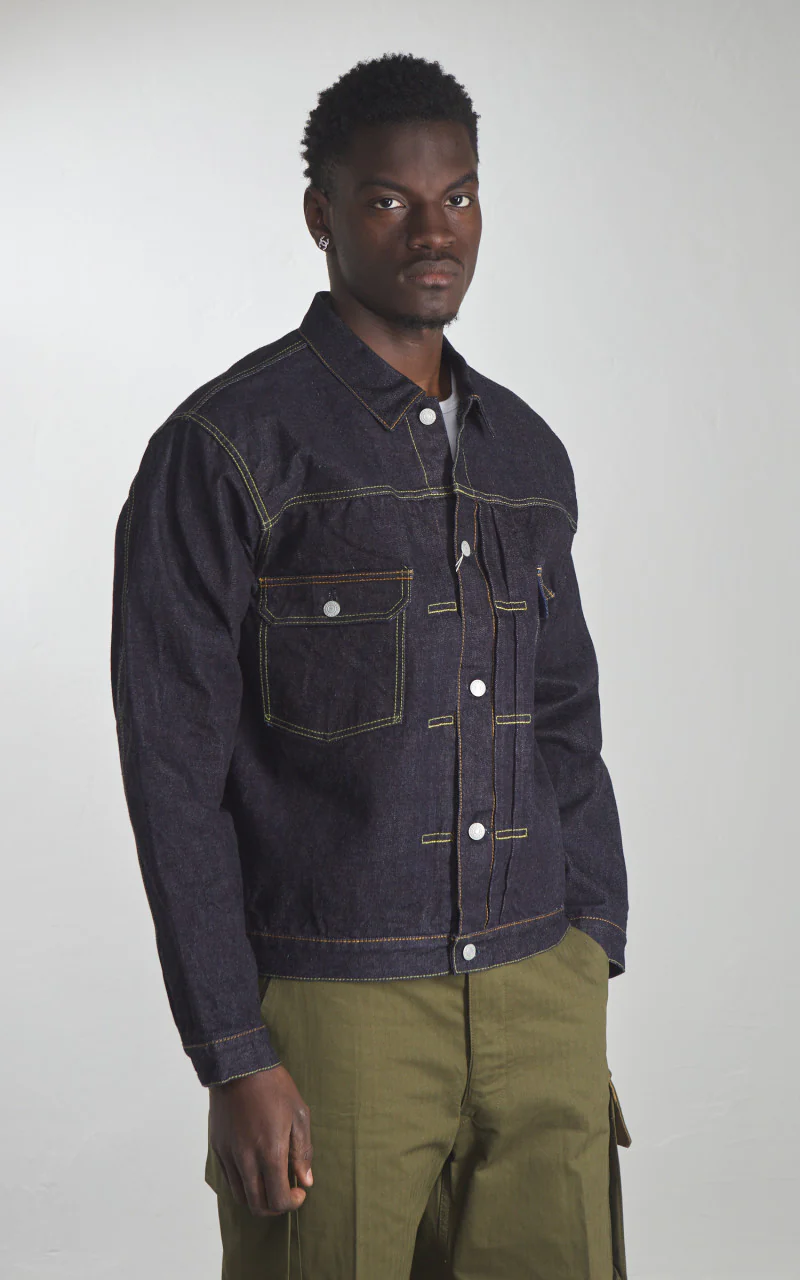 Studio D'Artisan SD-412 Type 2 Selvedge Denim Jacket Indigo - Image 4