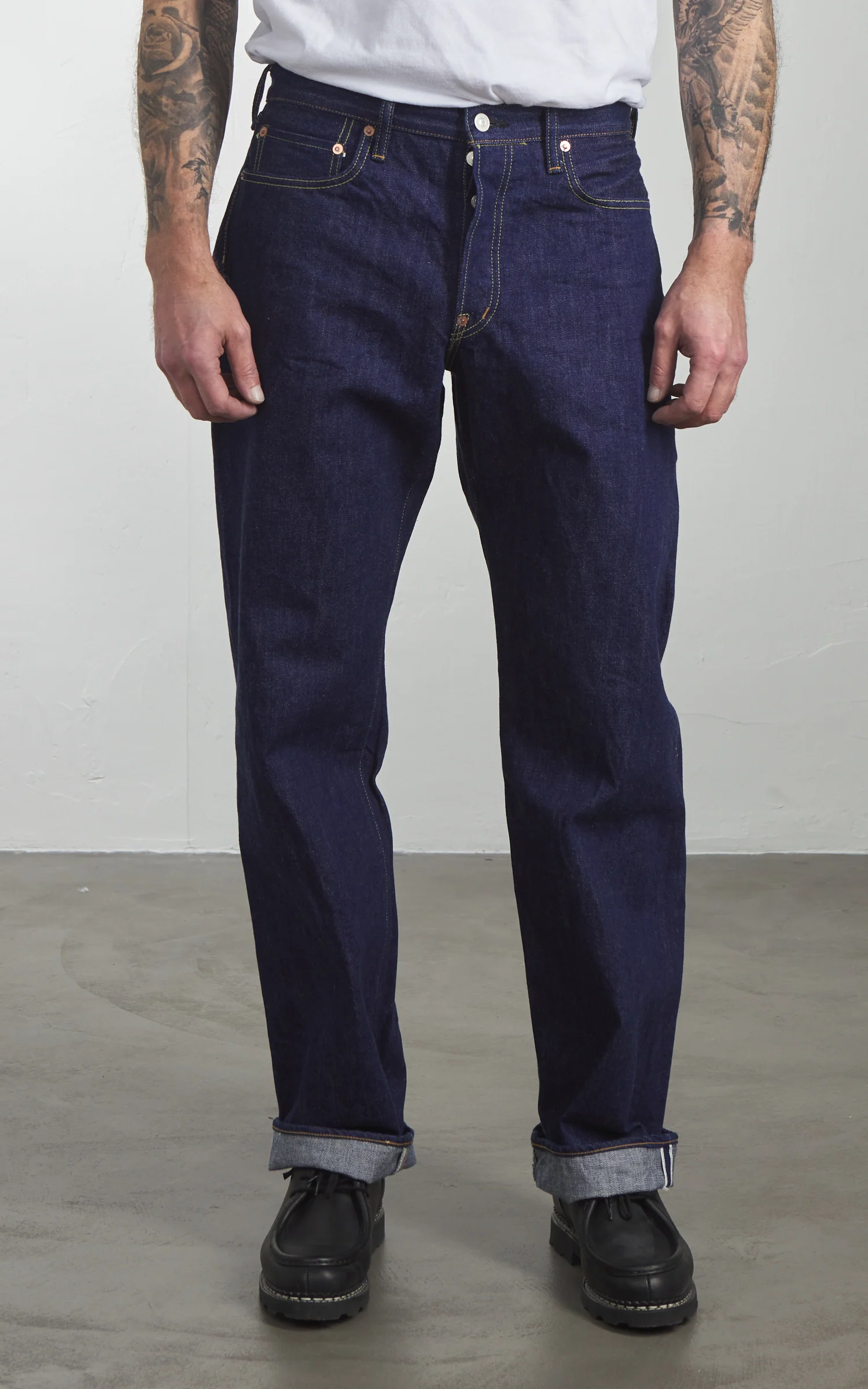 Studio D'Artisan SD-DO1 "The Origin" Regular Straight Selvedge Jeans One Wash Indigo - Image 2