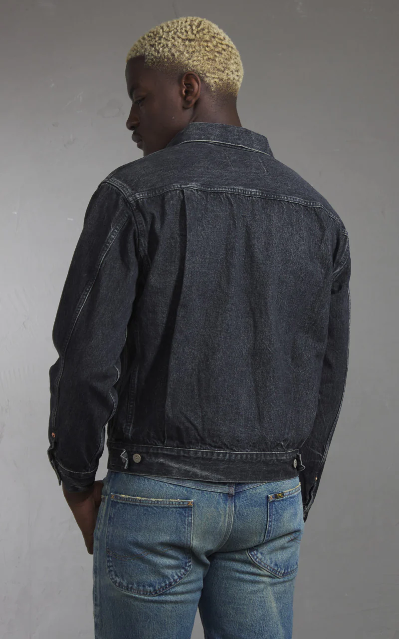 Sugar Cane SC15650H Type-2 Denim Jacket 1953 Model Black Hard Wash - Image 3