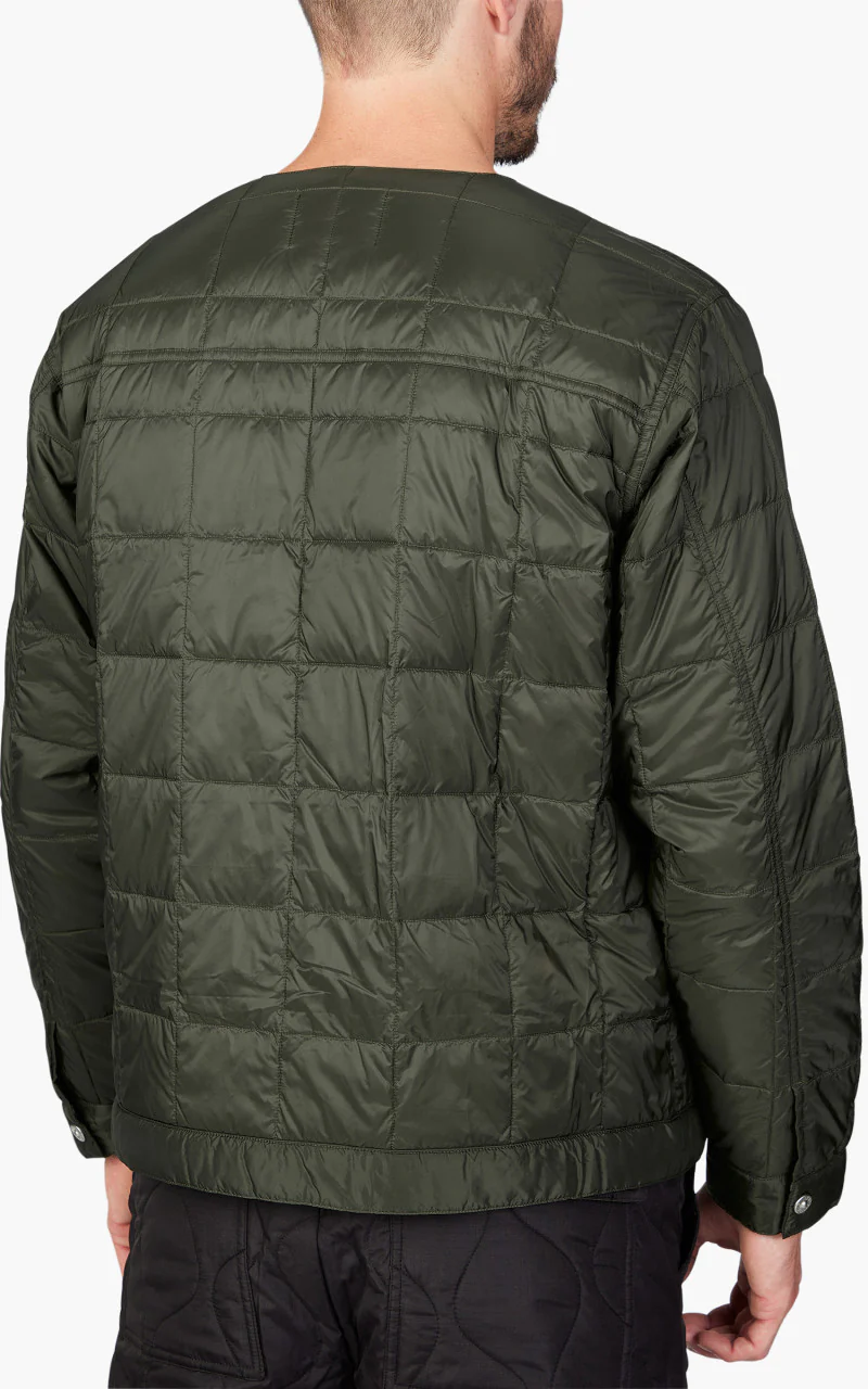Taion Down Work Cardigan Dark Olive - Image 4