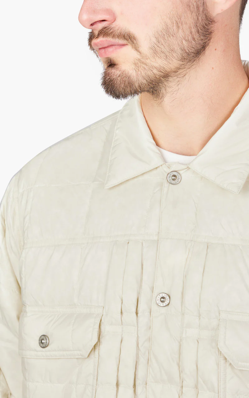 Taion Down Work Jacket Off White - Image 5