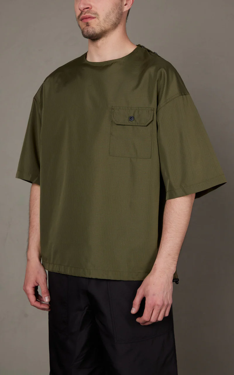Taion Military Half Sleeve Cut Sew T-Shirt Dark Olive - Image 8