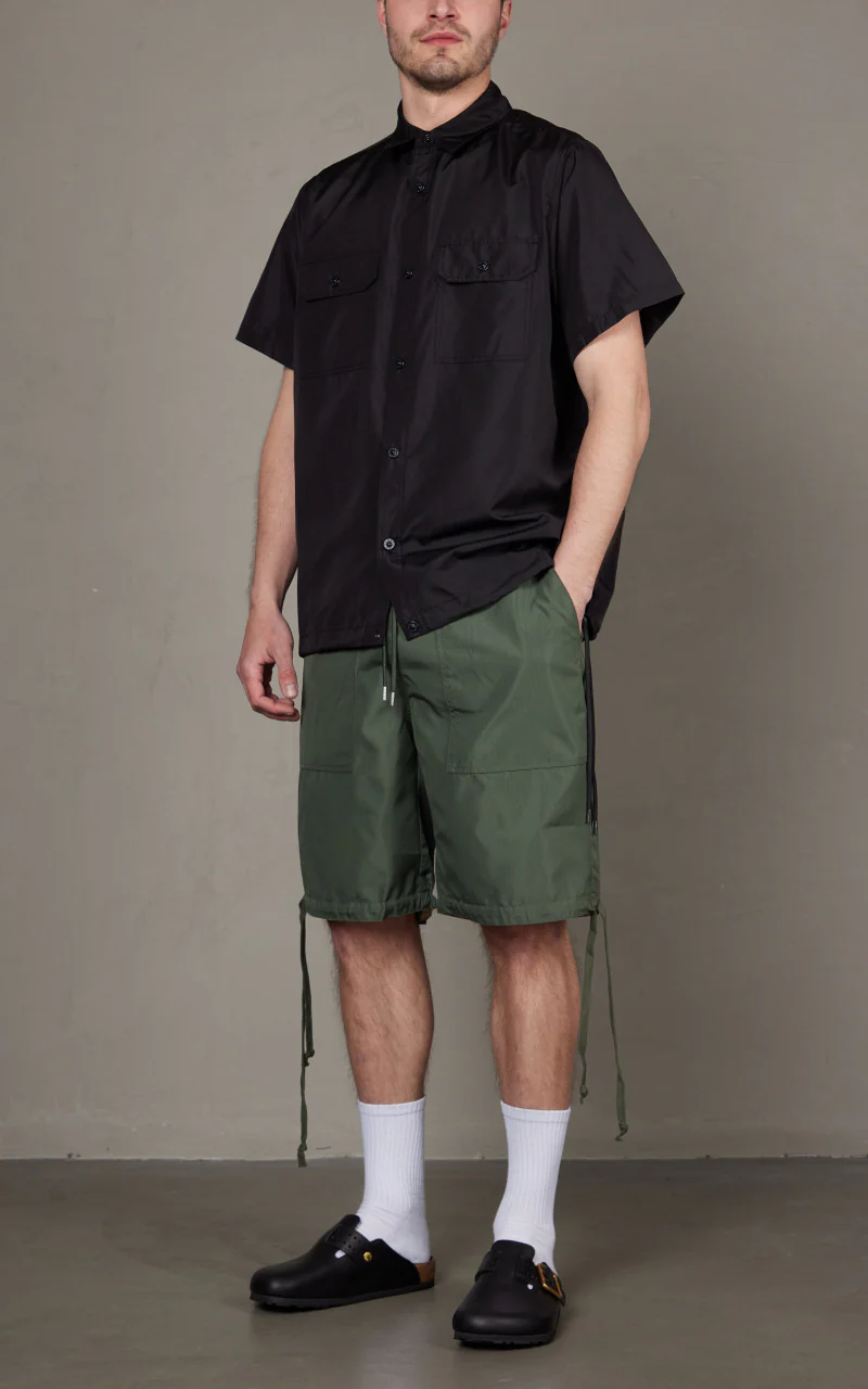 Taion Military Half Sleeve Shirt Black - Image 2