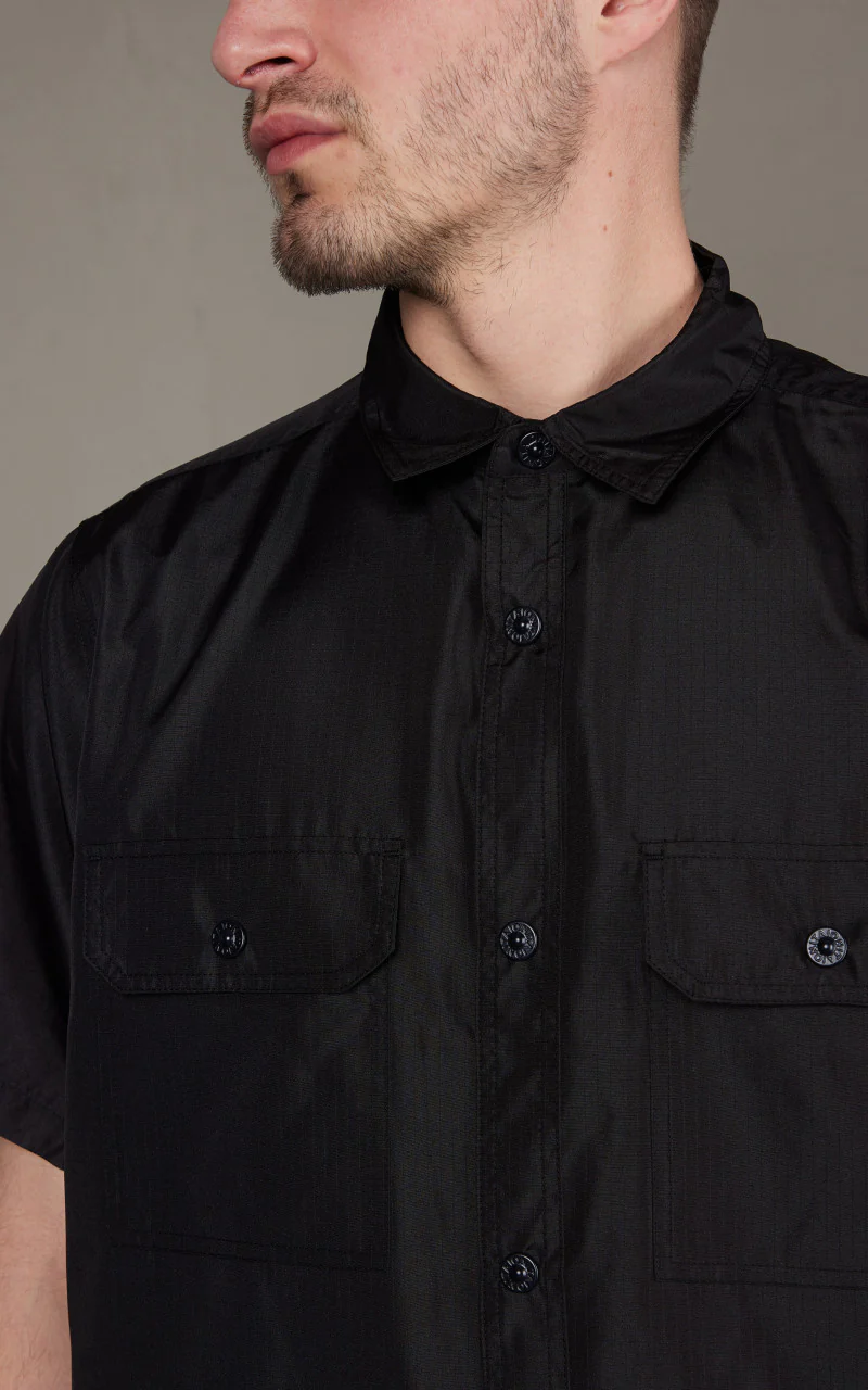 Taion Military Half Sleeve Shirt Black - Image 4