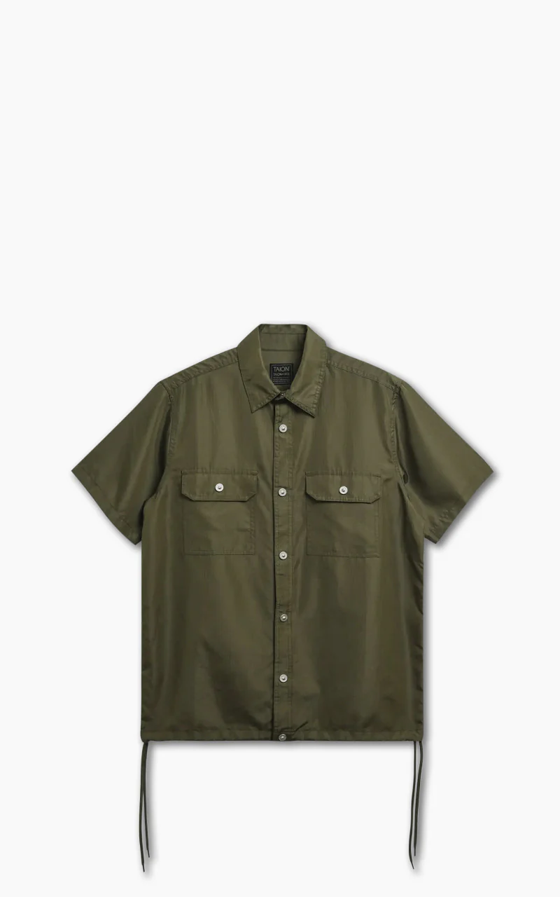 Taion Military Half Sleeve Shirt Dark Olive