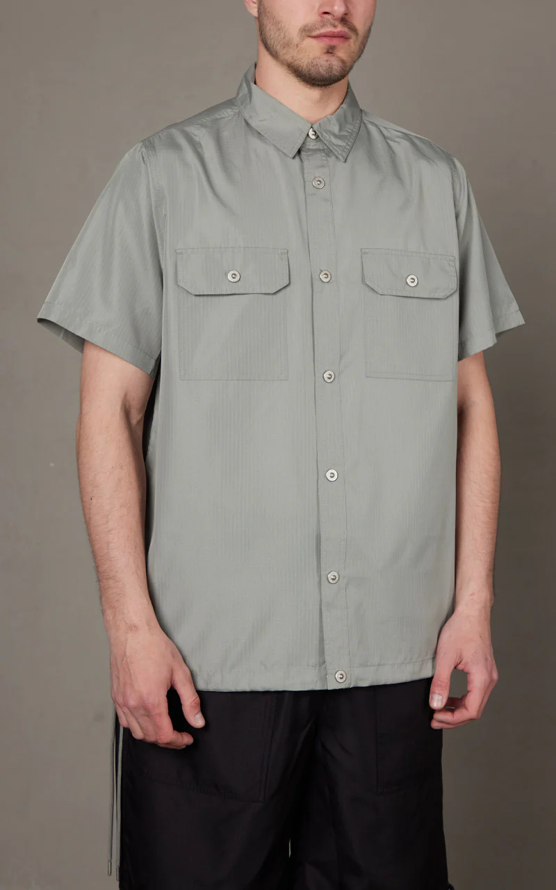 Taion Military Half Sleeve Shirt Sage Green - Image 3