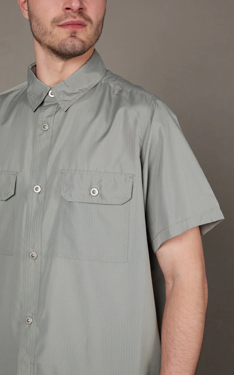 Taion Military Half Sleeve Shirt Sage Green - Image 4