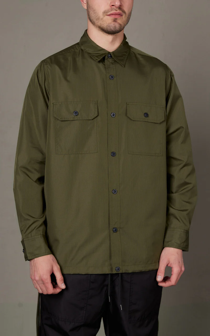 Taion Military Long Sleeve Shirt Dark Olive - Image 3