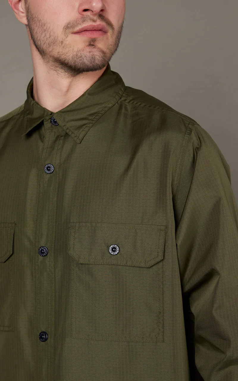 Taion Military Long Sleeve Shirt Dark Olive - Image 4