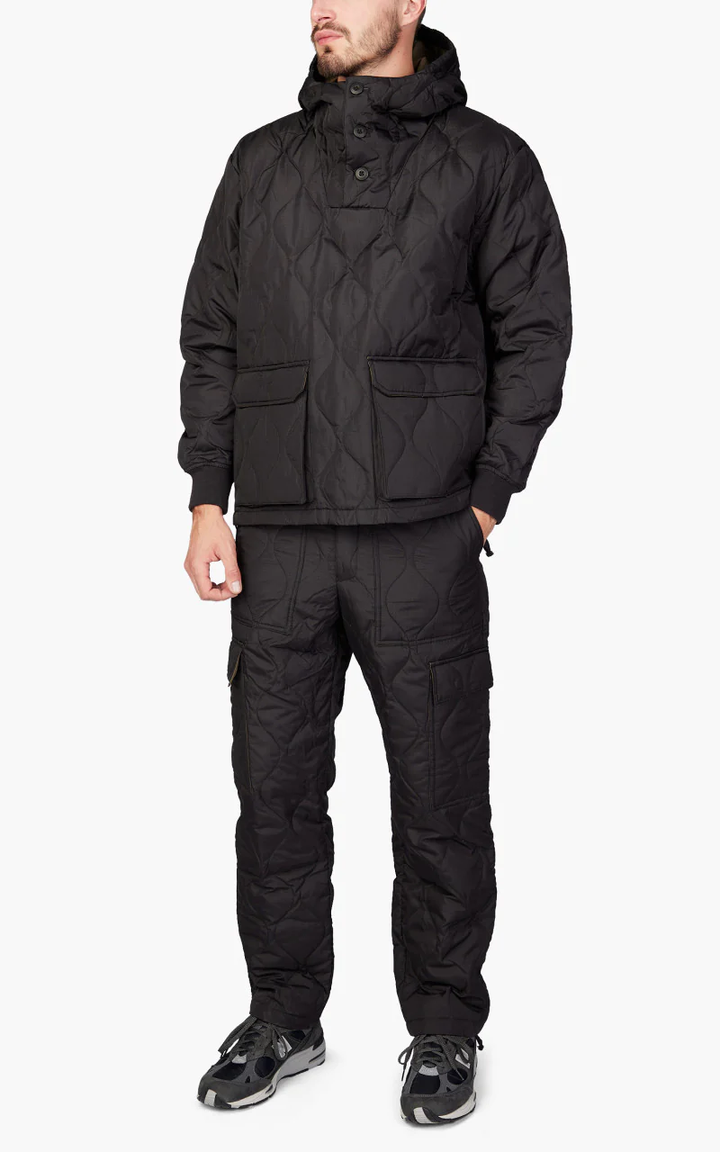 Taion Military Pull Over Hoodie Black - Image 2