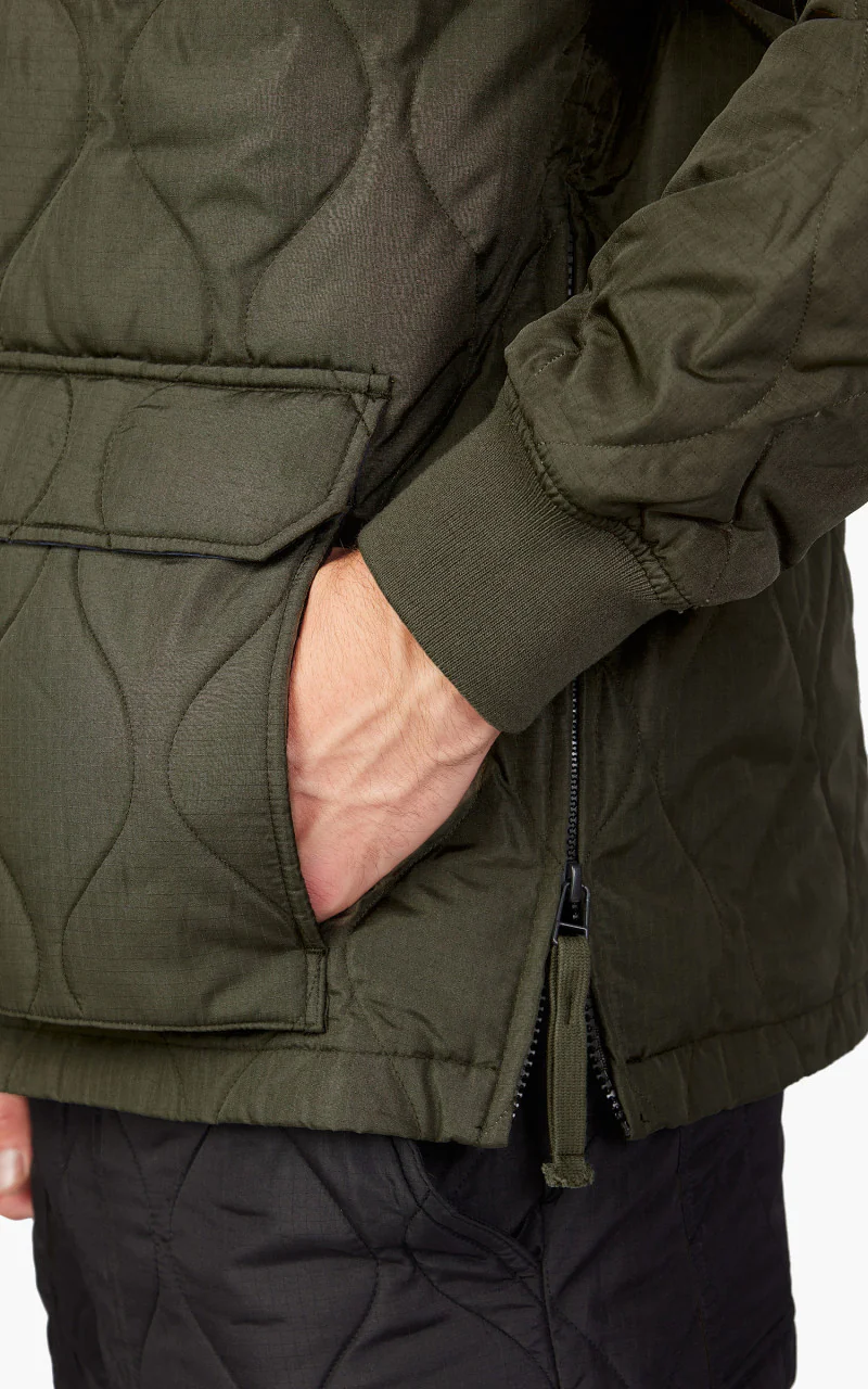Taion Military Pull Over Hoodie Dark Olive - Image 7