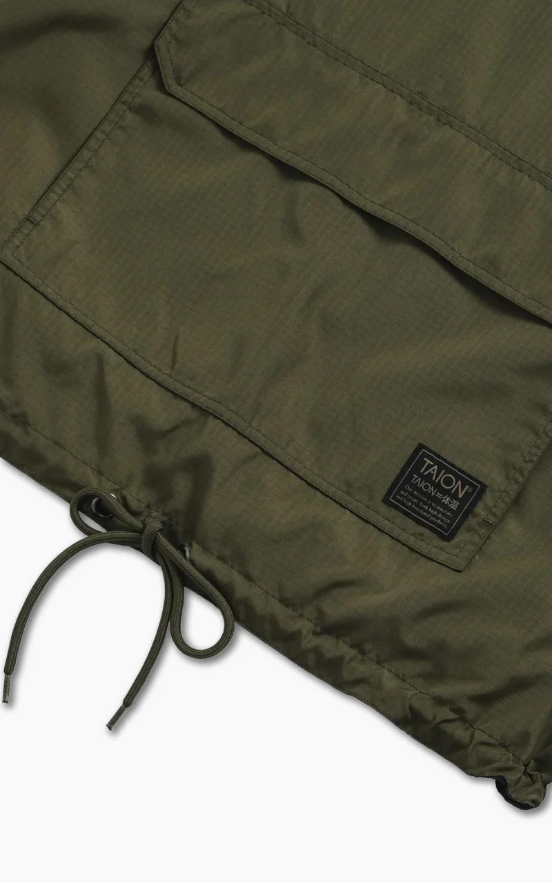 Taion Military Reversible Anorak Parka Dark Olive - Image 5
