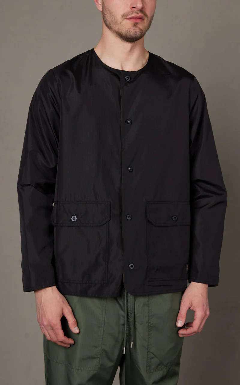 Taion Military Reversible Crew Neck Cardigan Black - Image 5