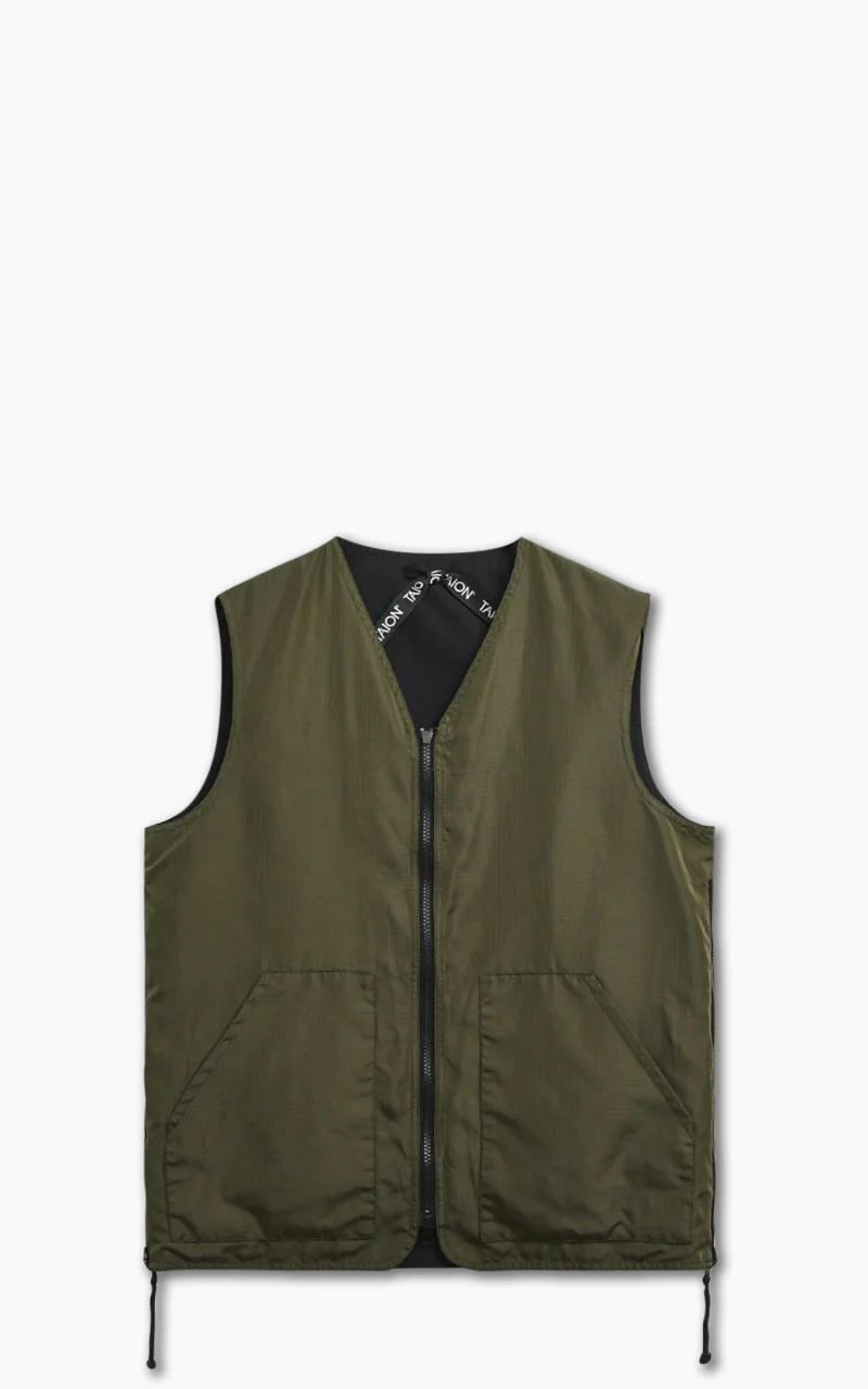 Taion Military Reversible V-Neck Vest Black - Image 4