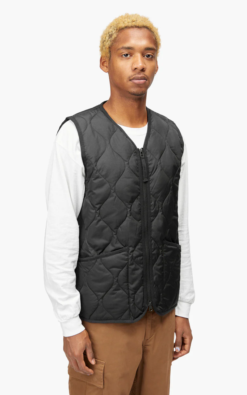 Taion Military Zip V-Neck Down Vest Black - Image 5