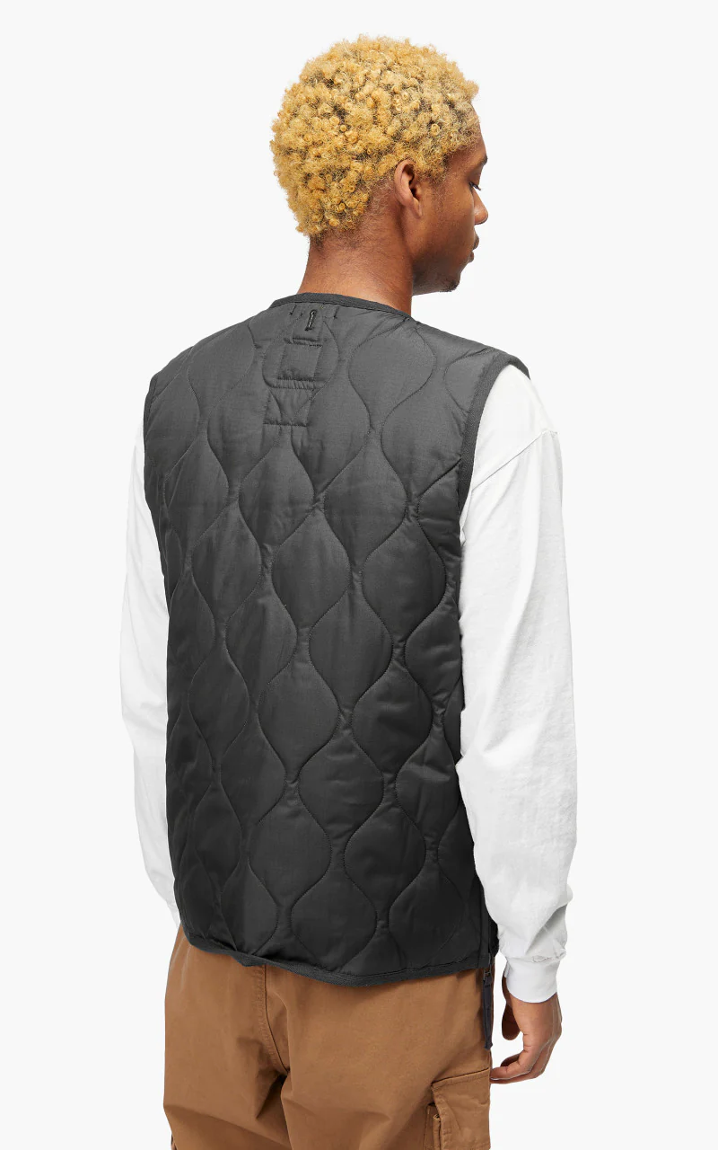 Taion Military Zip V-Neck Down Vest Black - Image 6