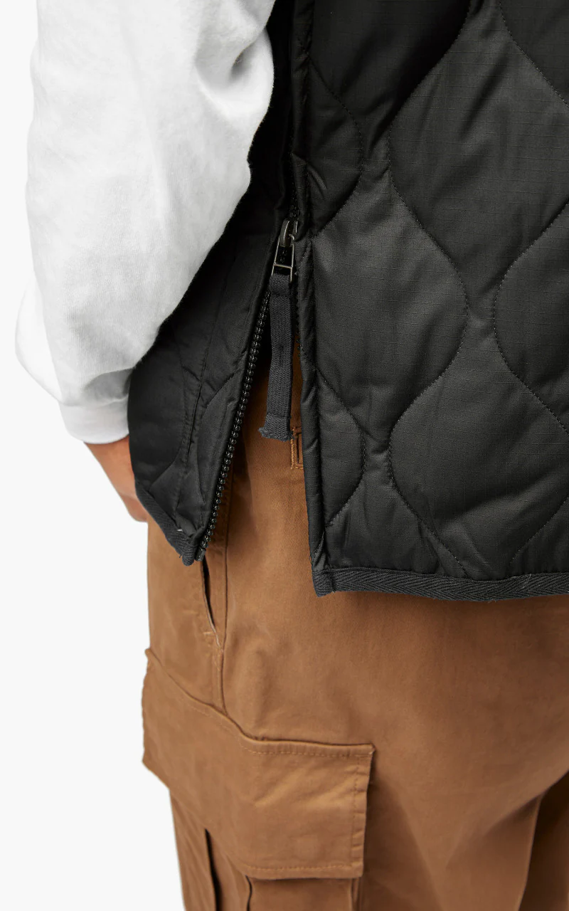 Taion Military Zip V-Neck Down Vest Black - Image 7