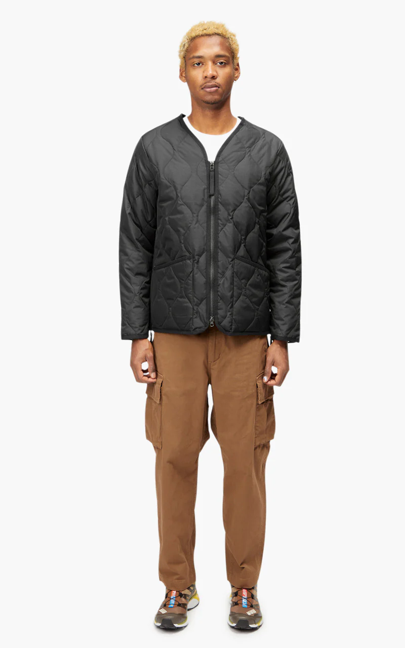Taion Military Zip V-Neck Jacket Black - Image 2
