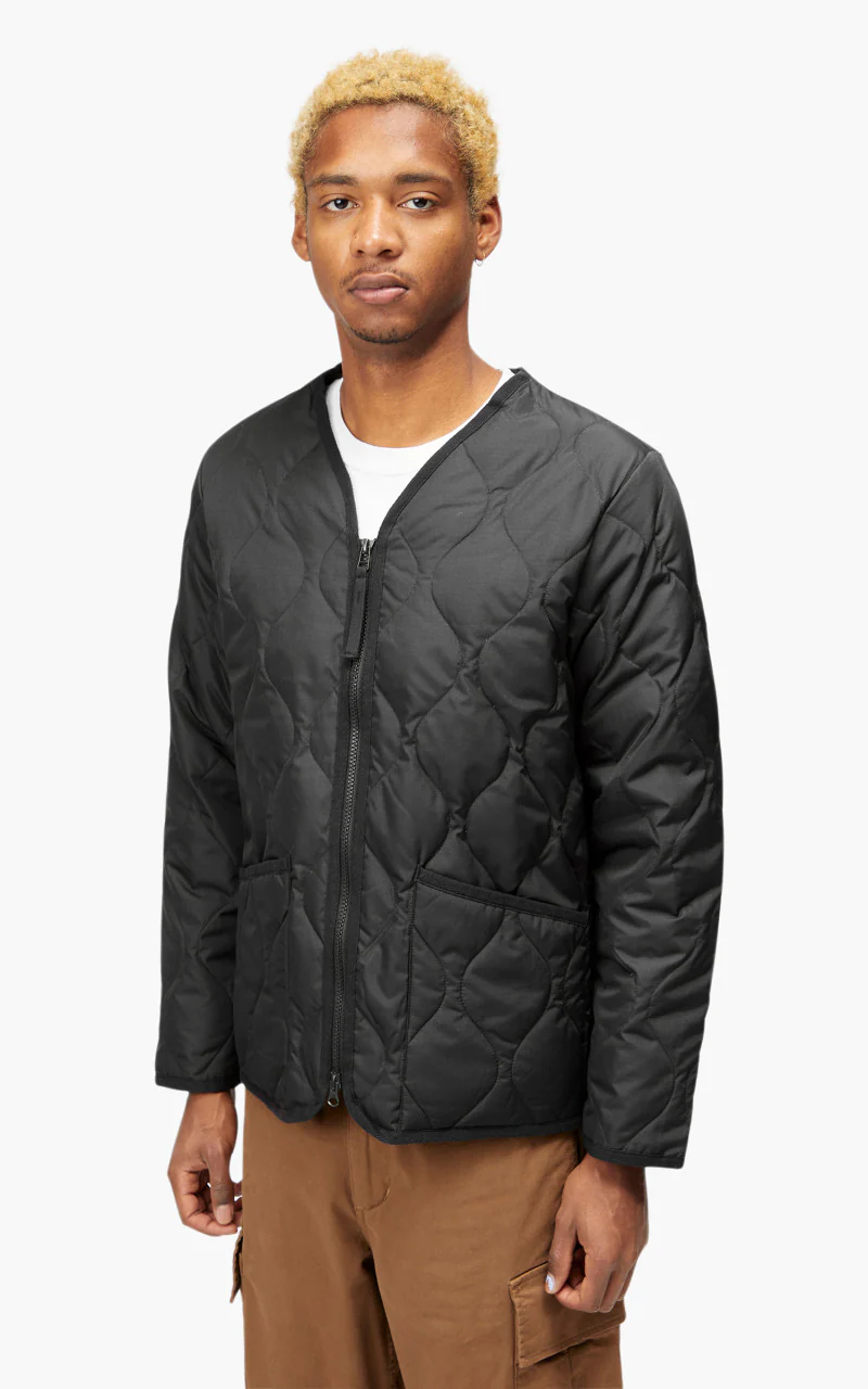 Taion Military Zip V-Neck Jacket Black - Image 4