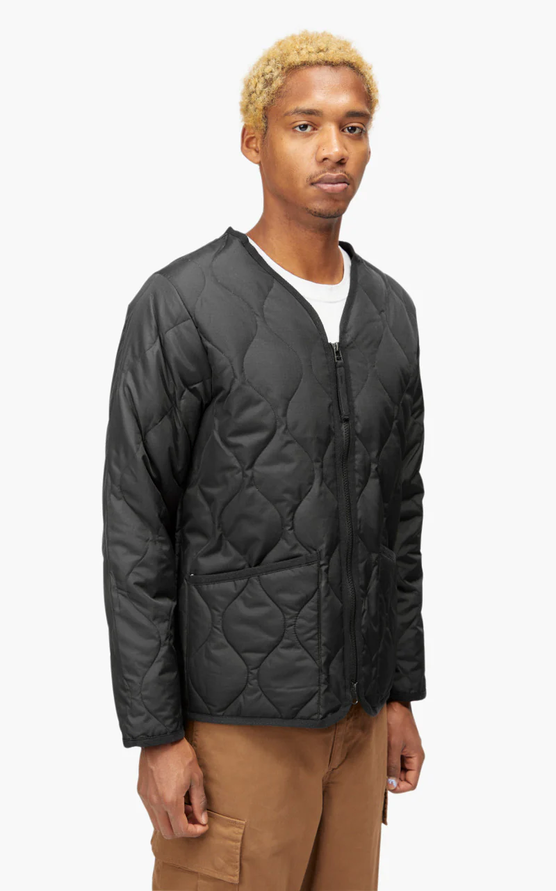 Taion Military Zip V-Neck Jacket Black - Image 5