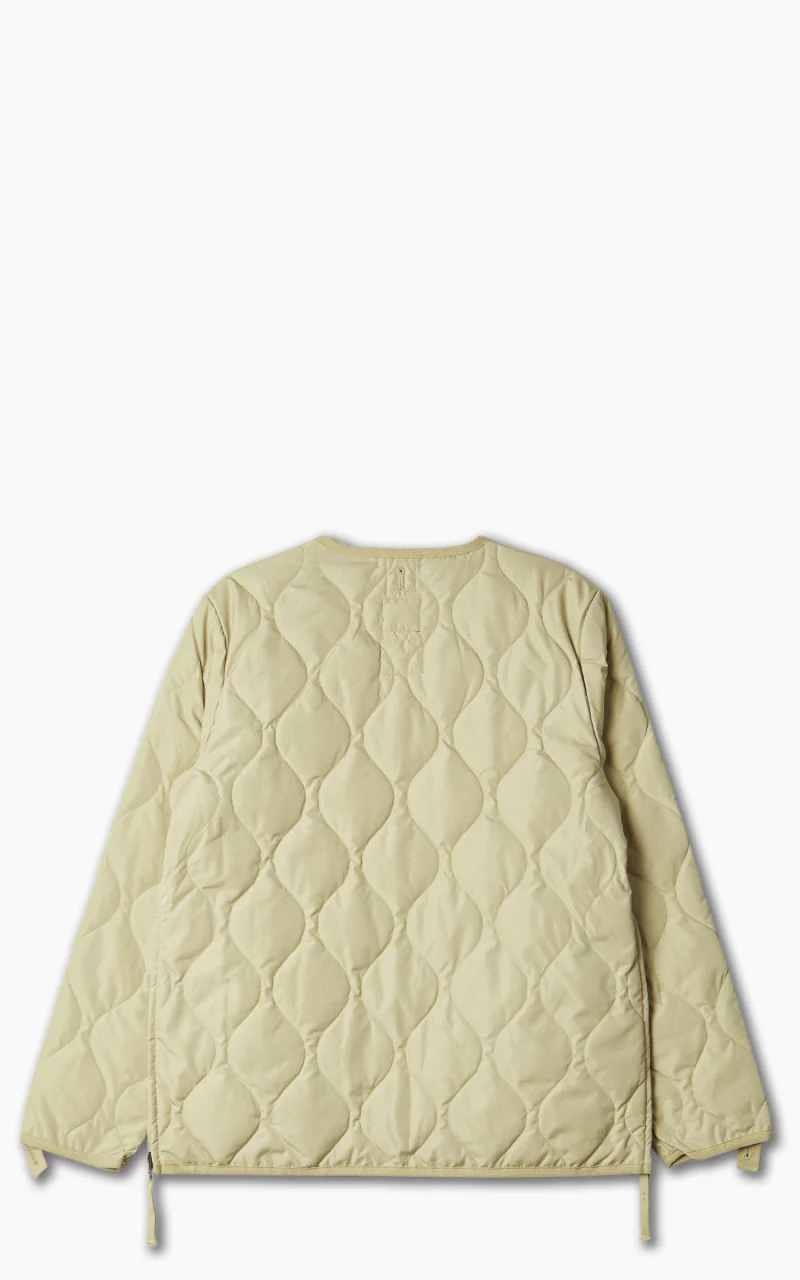 Taion Military Zip V-Neck Jacket Cream - Image 3