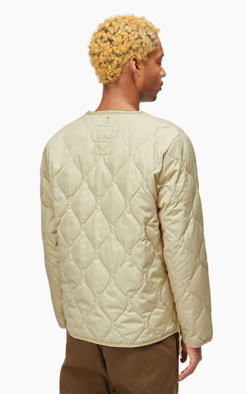 Taion Military Zip V-Neck Jacket Cream - Image 6