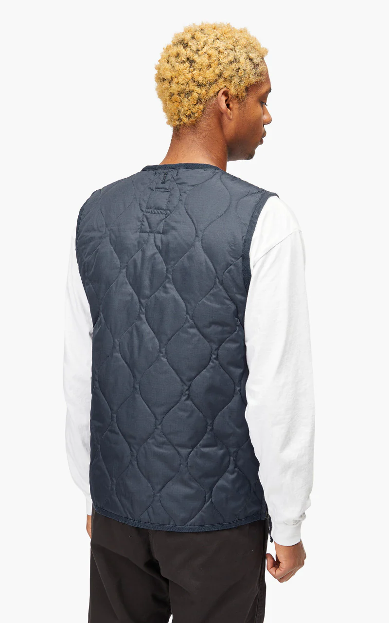 Taion Military Zip V-Neck Vest Dark Navy - Image 6