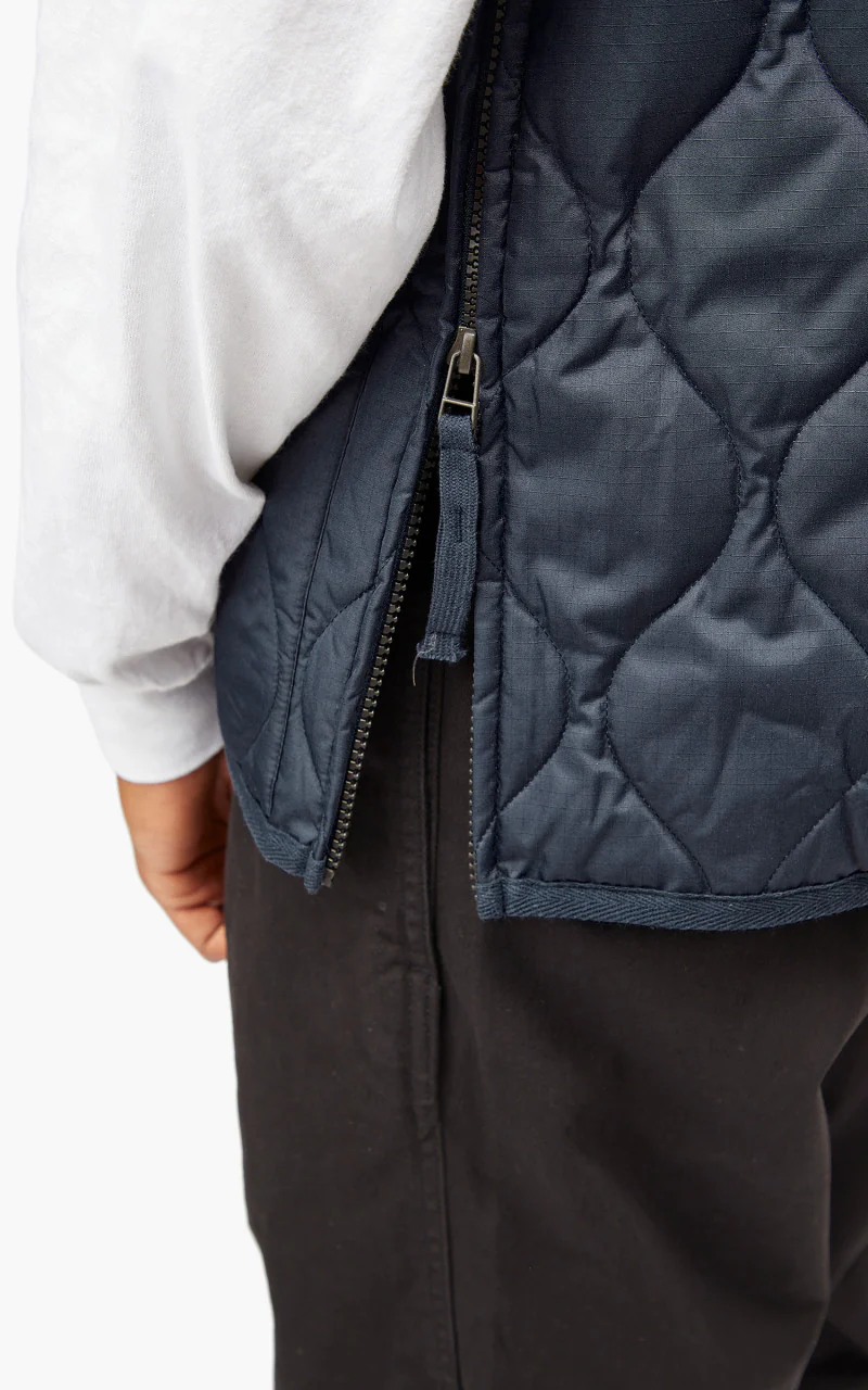 Taion Military Zip V-Neck Vest Dark Navy - Image 7