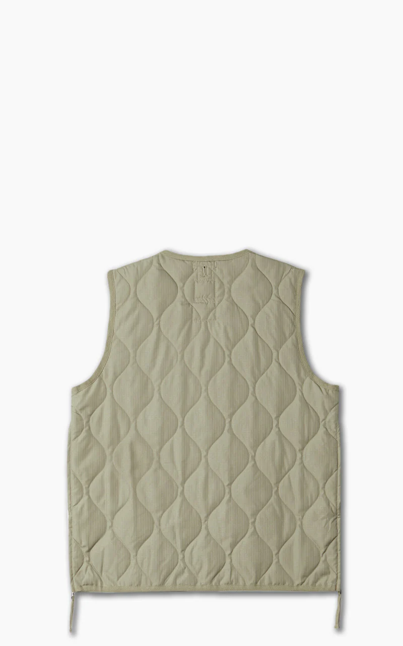 Taion Military Zip V-Neck Vest Light Mocha - Image 3