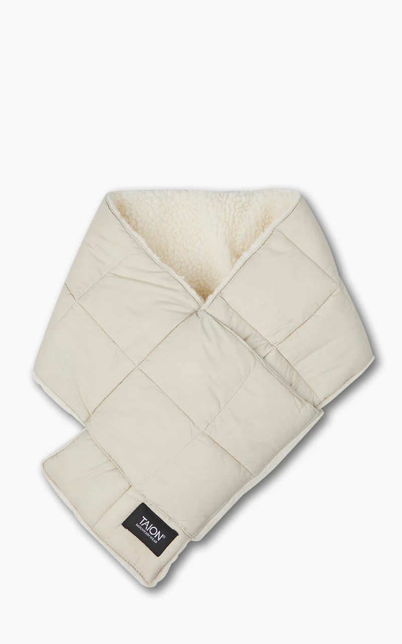 Taion Mountain Reversible Down x Boa Muffler Ice Grey/Ivory - Image 3