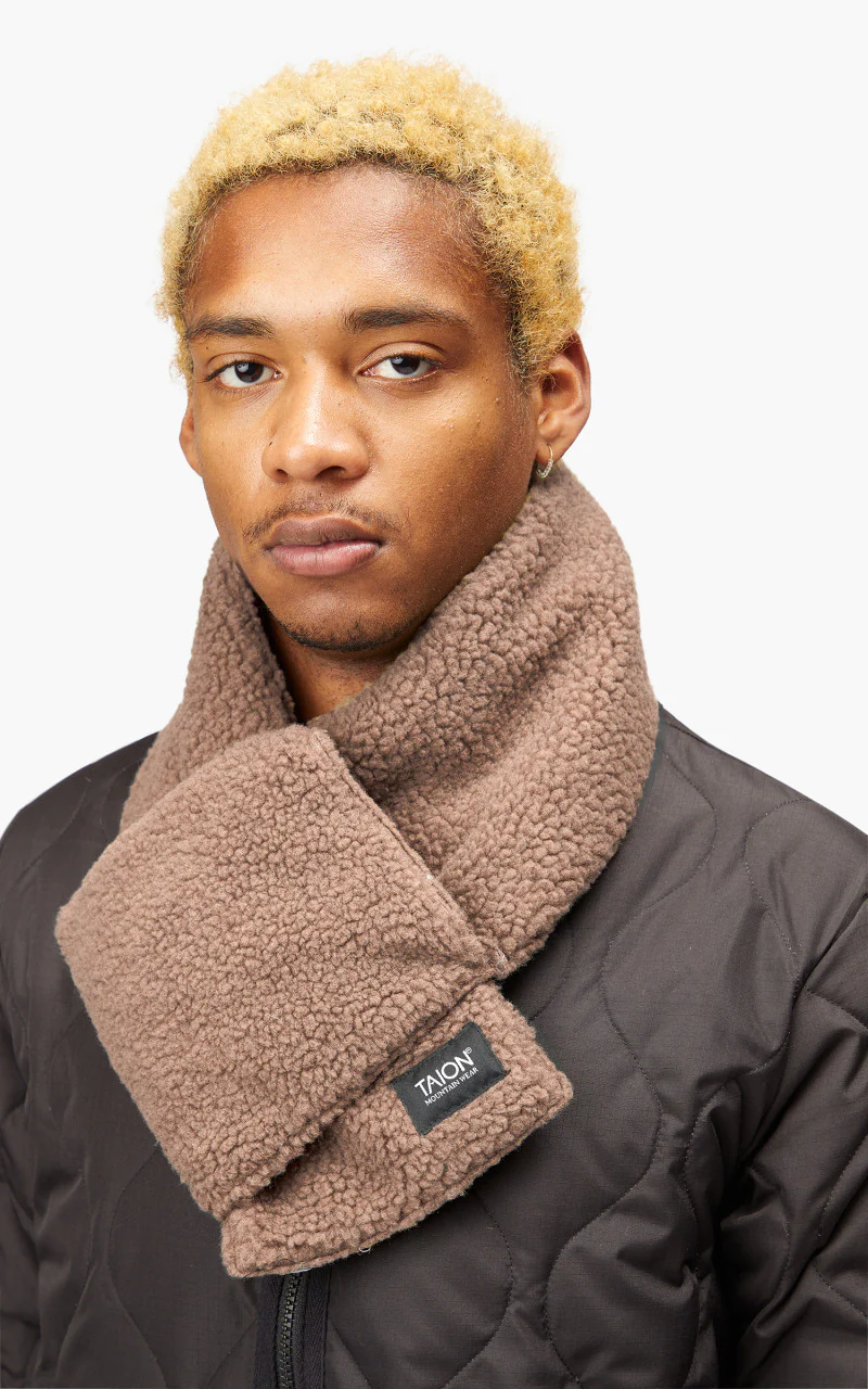 Taion Mountain Reversible Down x Boa Muffler Light Brown/Beige - Image 2