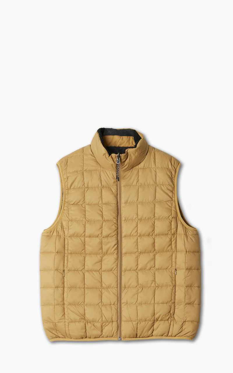 Taion Mountain Reversible Down x Boa Vest Beige/Black - Image 3