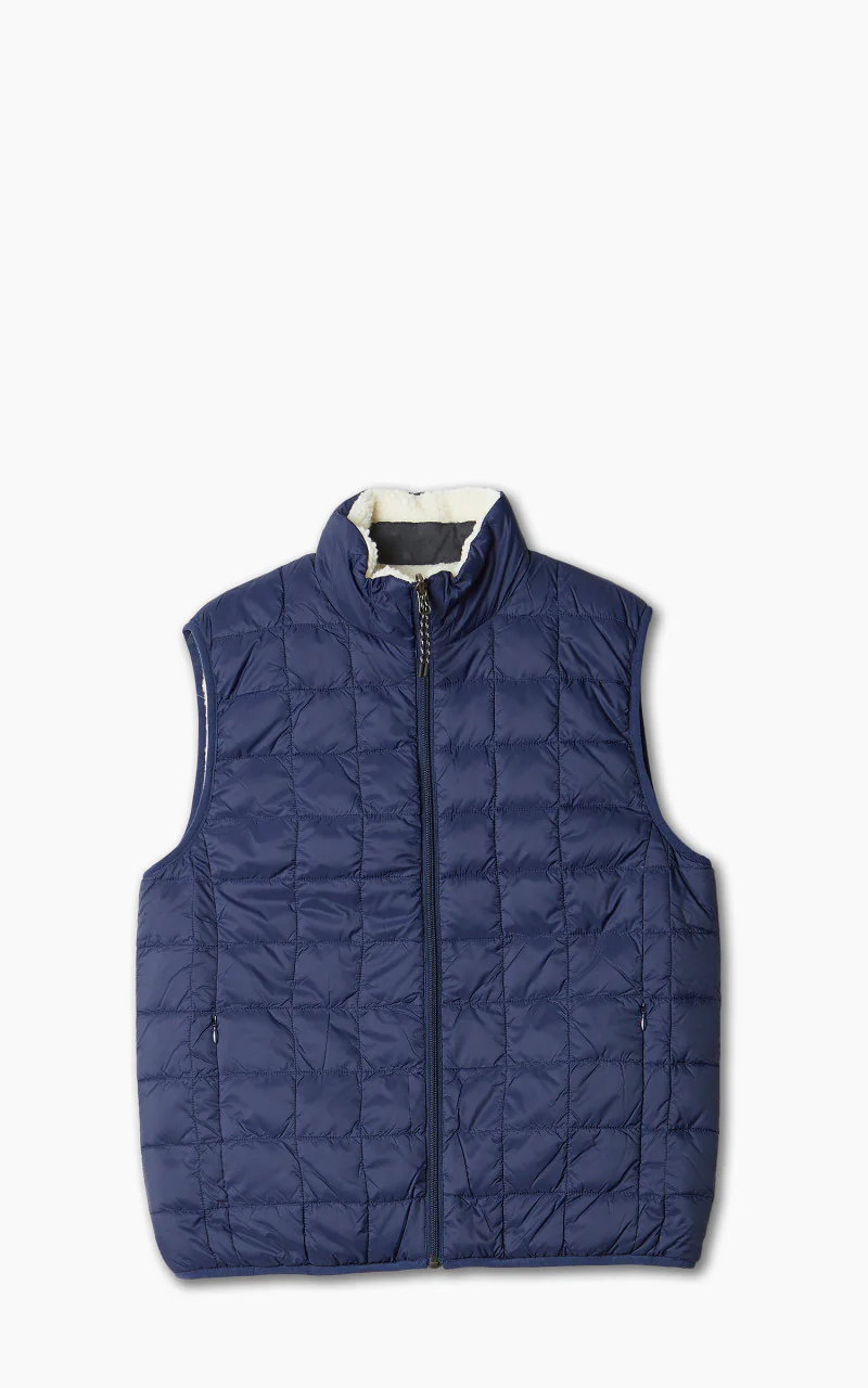 Taion Mountain Reversible Down x Boa Vest Navy/Ivory - Image 3