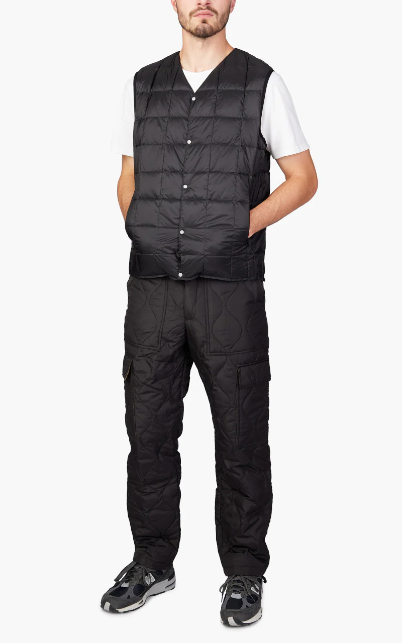 Taion V-Neck Button Down Vest Black - Image 2
