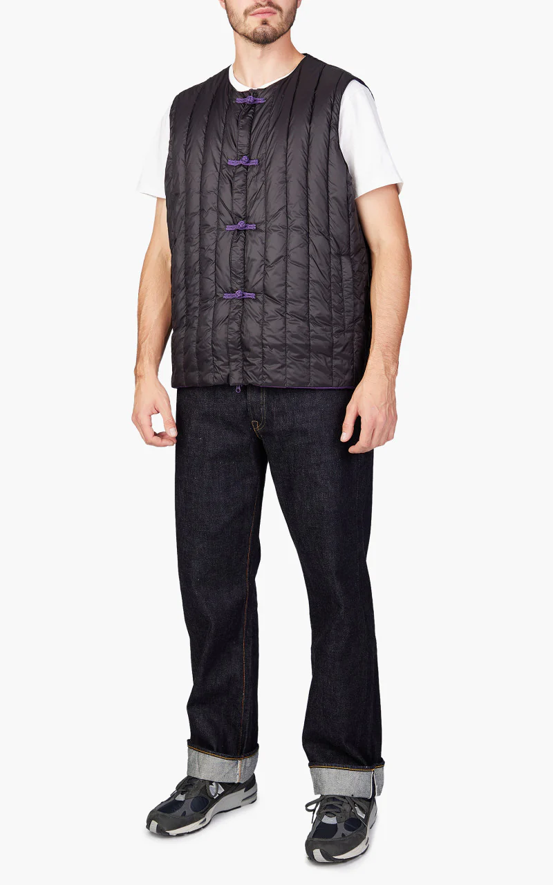 Taion x Beams Lights Reversible China Inner Vest Black/Purple - Image 3