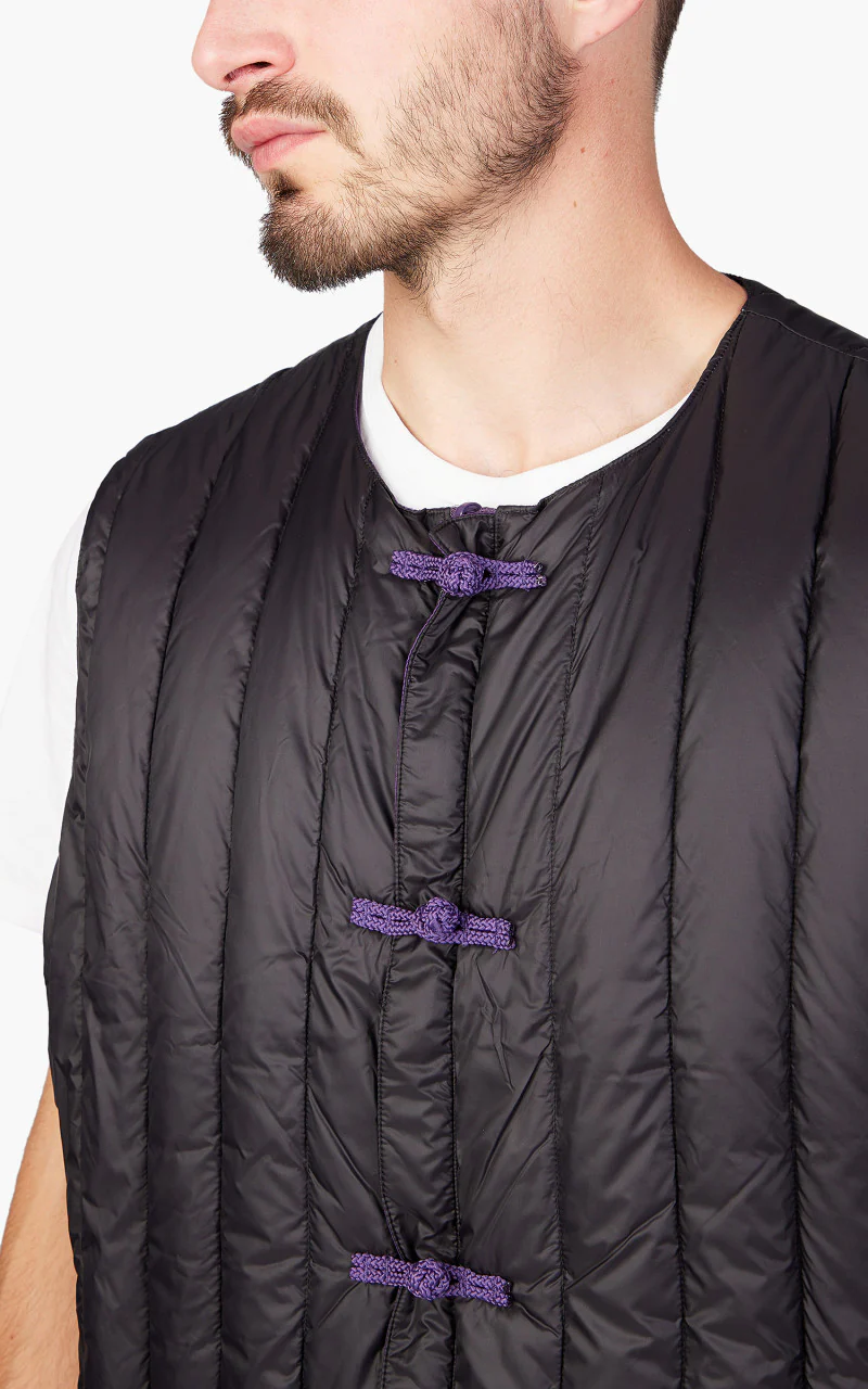 Taion x Beams Lights Reversible China Inner Vest Black/Purple - Image 9