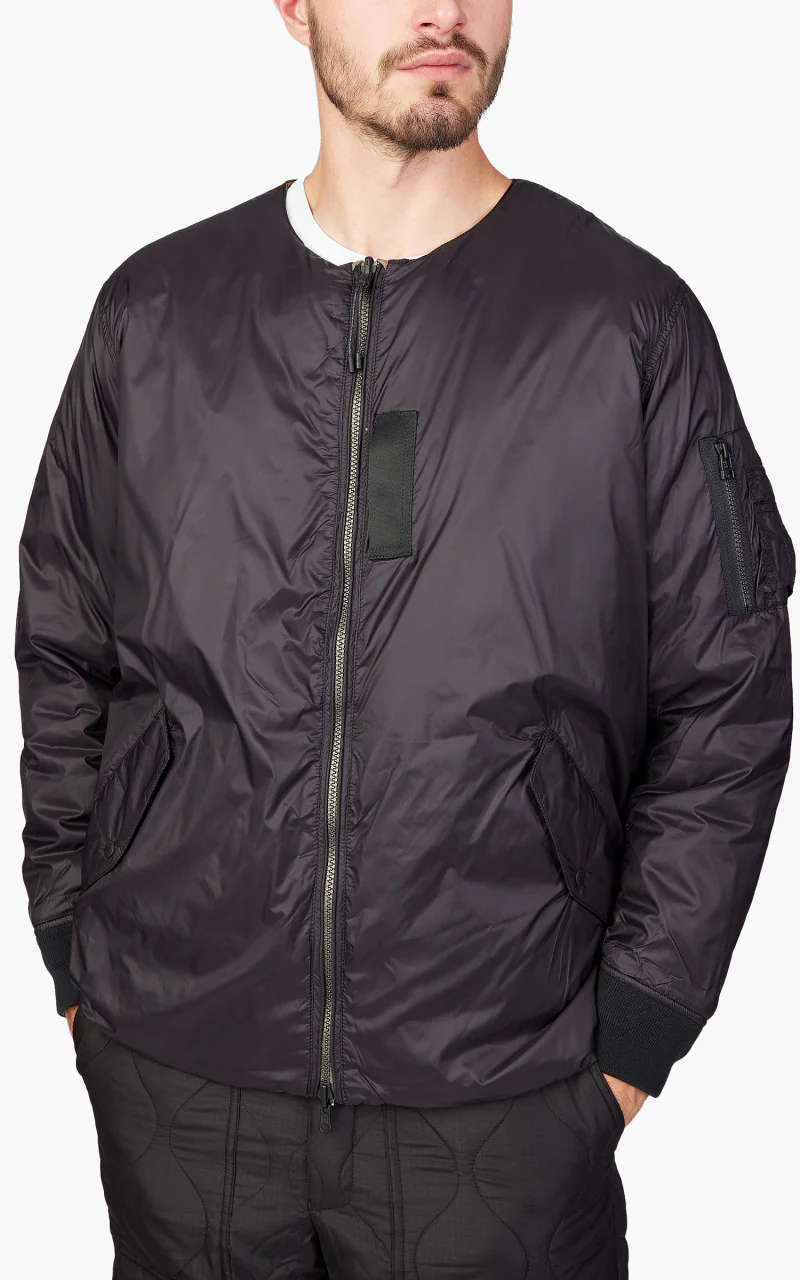 Taion x Beams Lights Reversible MA-1 Type Inner Down Jacket Black/Olive - Image 7