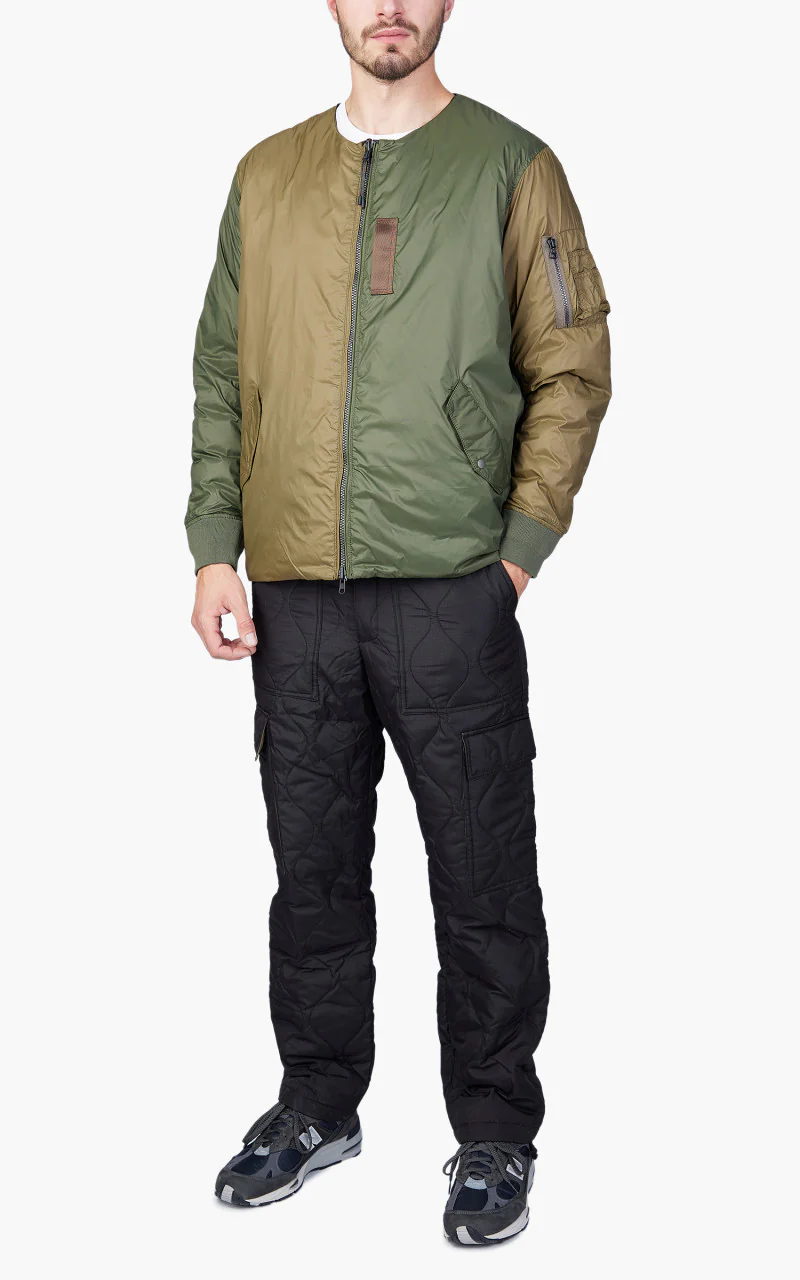 Taion x Beams Lights Reversible MA-1 Type Inner Down Jacket Cream/Black - Image 2